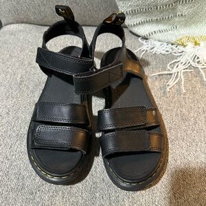 Black Mr Marten black sandals size 4